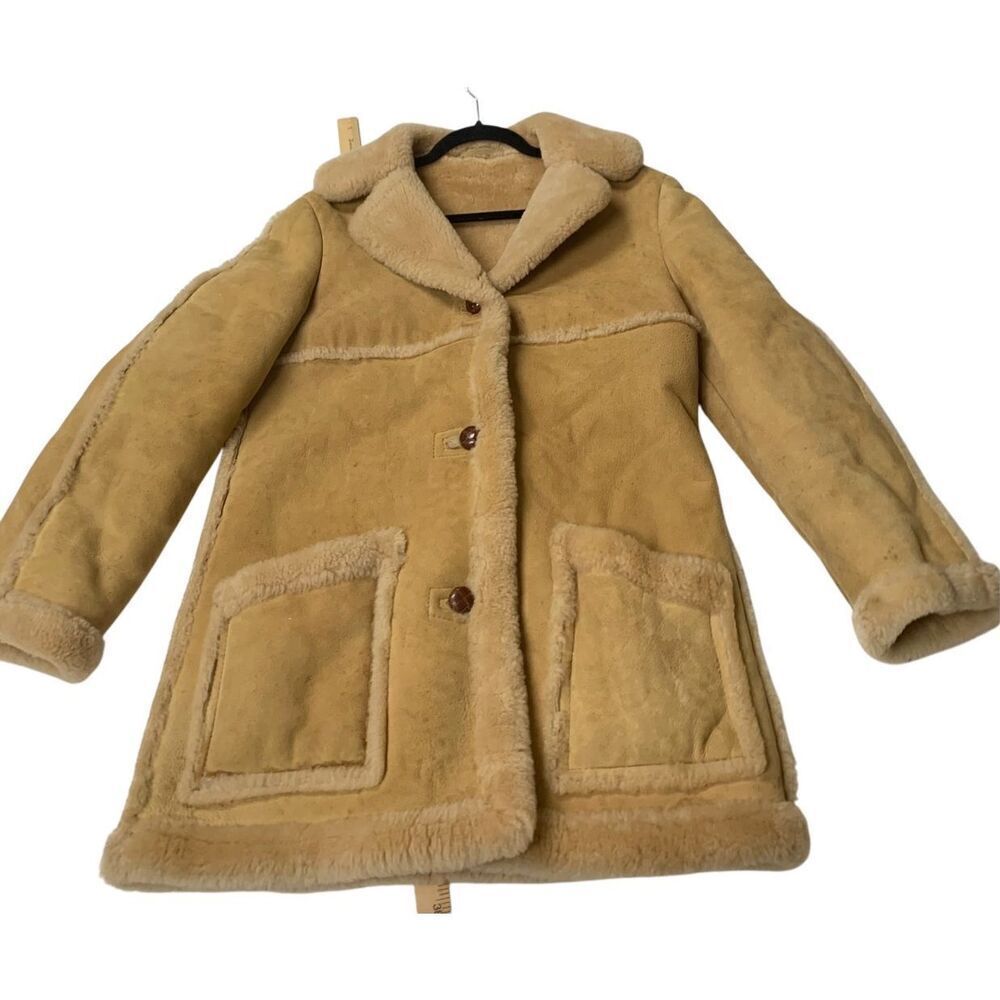 Vintage Sheepskin Wool Lined Sherpa Jacket